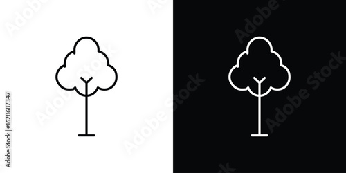 Tree free icon. Thin line customizable illustration.