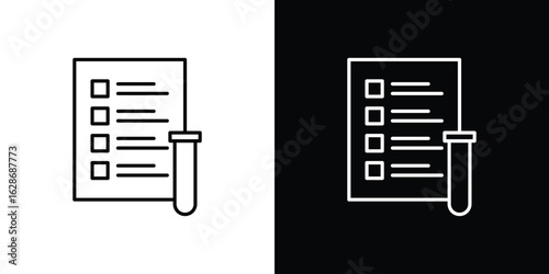 Test icon. Thin line customizable illustration.