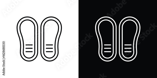 Soles icon. Thin line customizable illustration.
