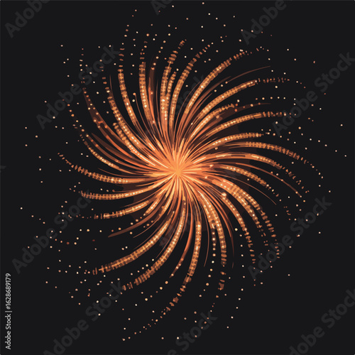 Firework Vector Isolated Transparent Background