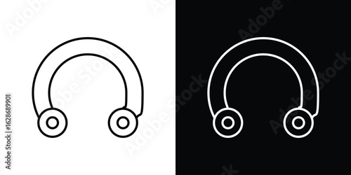 Piercing icon. Thin line customizable illustration.
