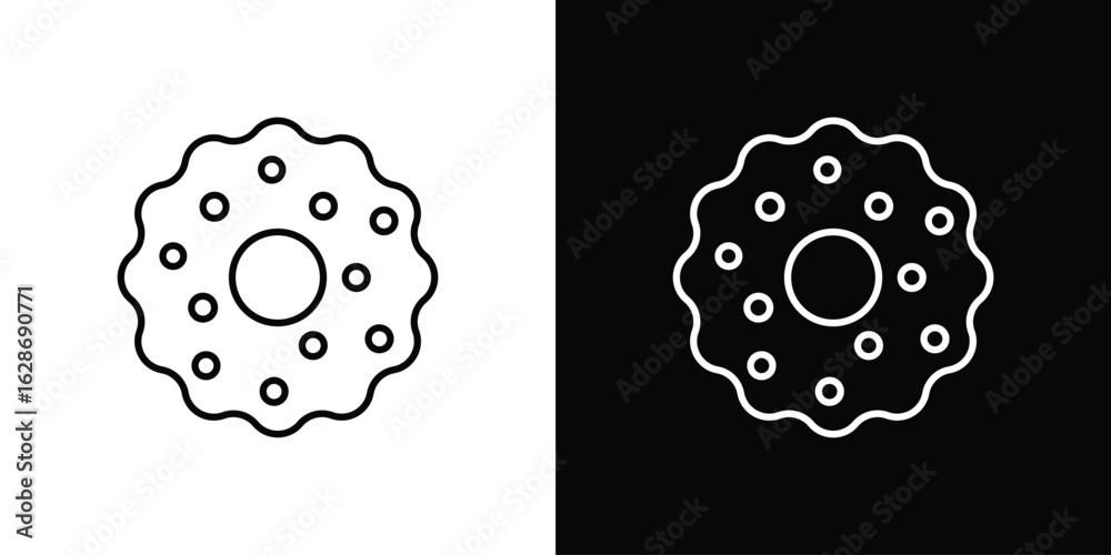 Fototapeta premium Microorganism icon. Thin line customizable illustration.