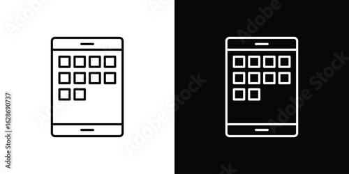 Mobile notch icon. Thin line customizable illustration.