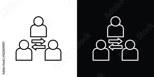 Mediator icon. Thin line customizable illustration.