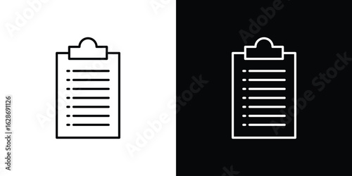 List icon. Thin line customizable illustration.