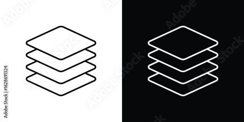 Layers icon. Thin line customizable illustration.