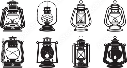 set of vintage lamps