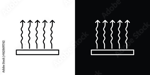 Heat icon. Thin line customizable illustration.