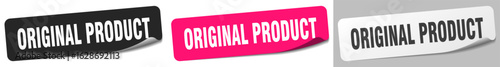 original product sticker. original product sticker set on white background