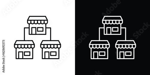 Franchise icon. Thin line customizable illustration.