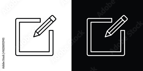 Edit icon. Thin line customizable illustration.