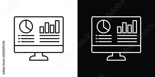 Dashboard icon. Thin line customizable illustration.