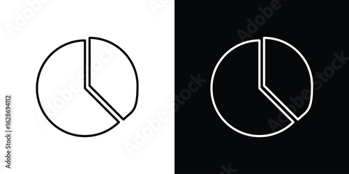 Chart pie icon. Thin line customizable illustration.