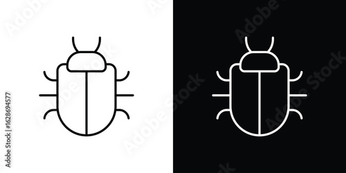 Bug icon. Thin line customizable illustration.