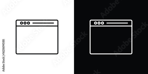 Browser icon. Thin line customizable illustration.