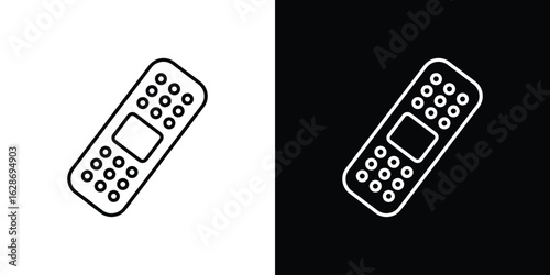 Band aid icon. Thin line customizable illustration.