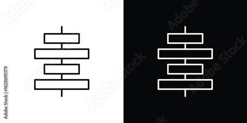 Align center icon. Thin line customizable illustration.