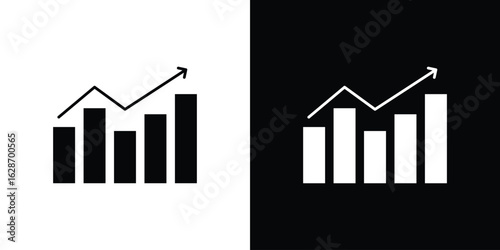 Trend Arrow icon flat vectors. set of silhouette vectors