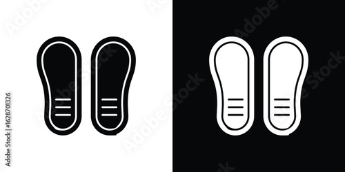 Soles icon flat vectors. set of silhouette vectors