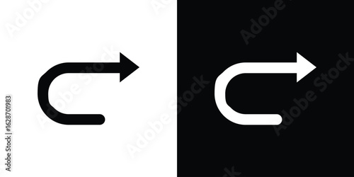 Redo icon flat vectors. set of silhouette vectors