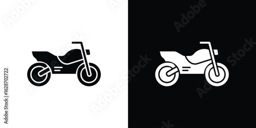 Motorcycle icon flat vectors. set of silhouette vectors