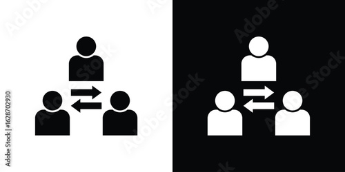 Mediator icon flat vectors. set of silhouette vectors