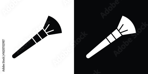 Makeup brush icon flat vectors. set of silhouette vectors