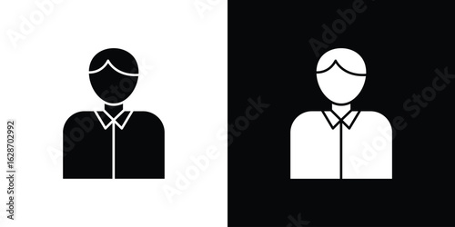Man icon flat vectors. set of silhouette vectors