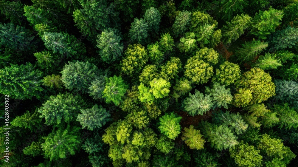 Fototapeta premium a forest with lots of green trees