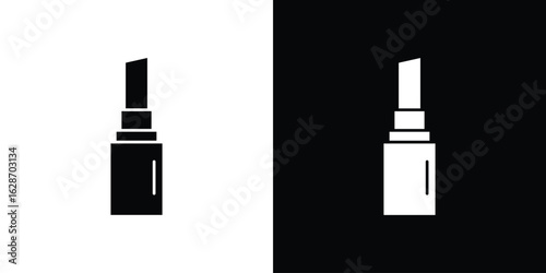 Lipstick icon flat vectors. set of silhouette vectors