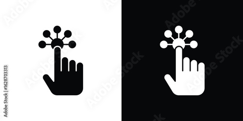 Interactive icon flat vectors. set of silhouette vectors