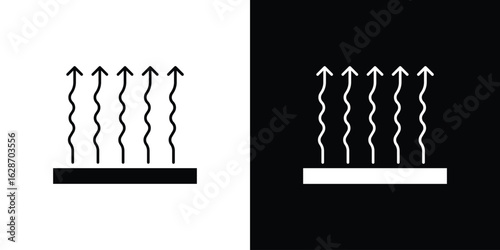 Heat icon flat vectors. set of silhouette vectors