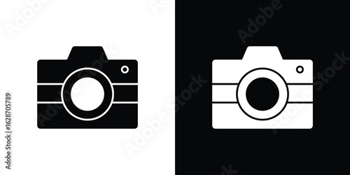 Camera icon flat vectors. set of silhouette vectors