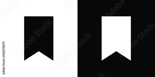 Bookmark icon flat vectors. set of silhouette vectors