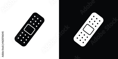 Band aid icon flat vectors. set of silhouette vectors