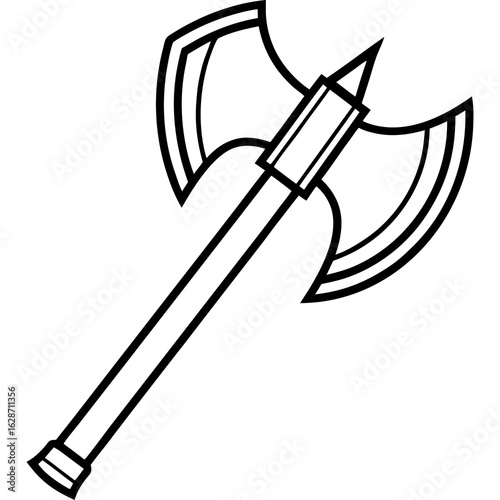 vector illustration of a axe