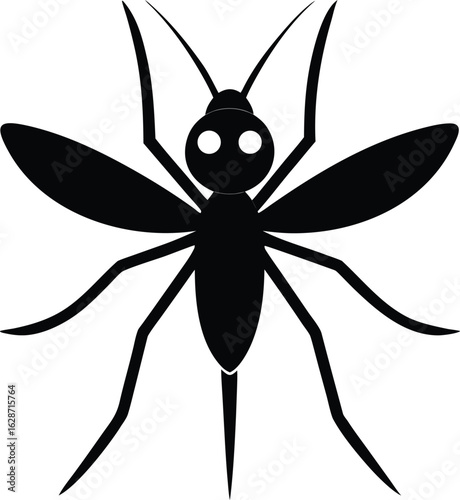 Detailed Mosquito Illustration Geometric