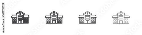 Cursor text icon outline drawings. Editable strokes bundle