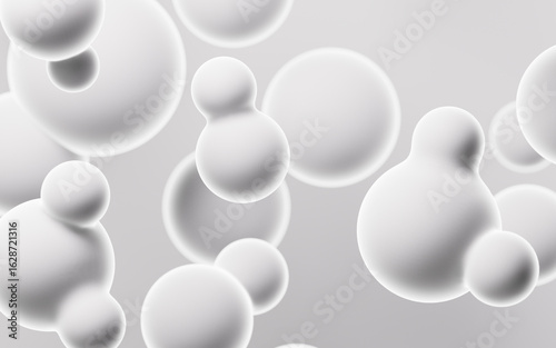 Abstract spheres background, mobile phone wallpaper, computer wallpaper, 3d rendering.