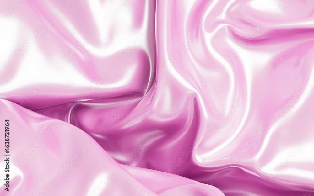Obraz premium Pink silk background, 3d rendering.