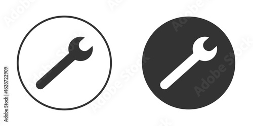 Wrench icon for your web mobile application design. Modern flat.