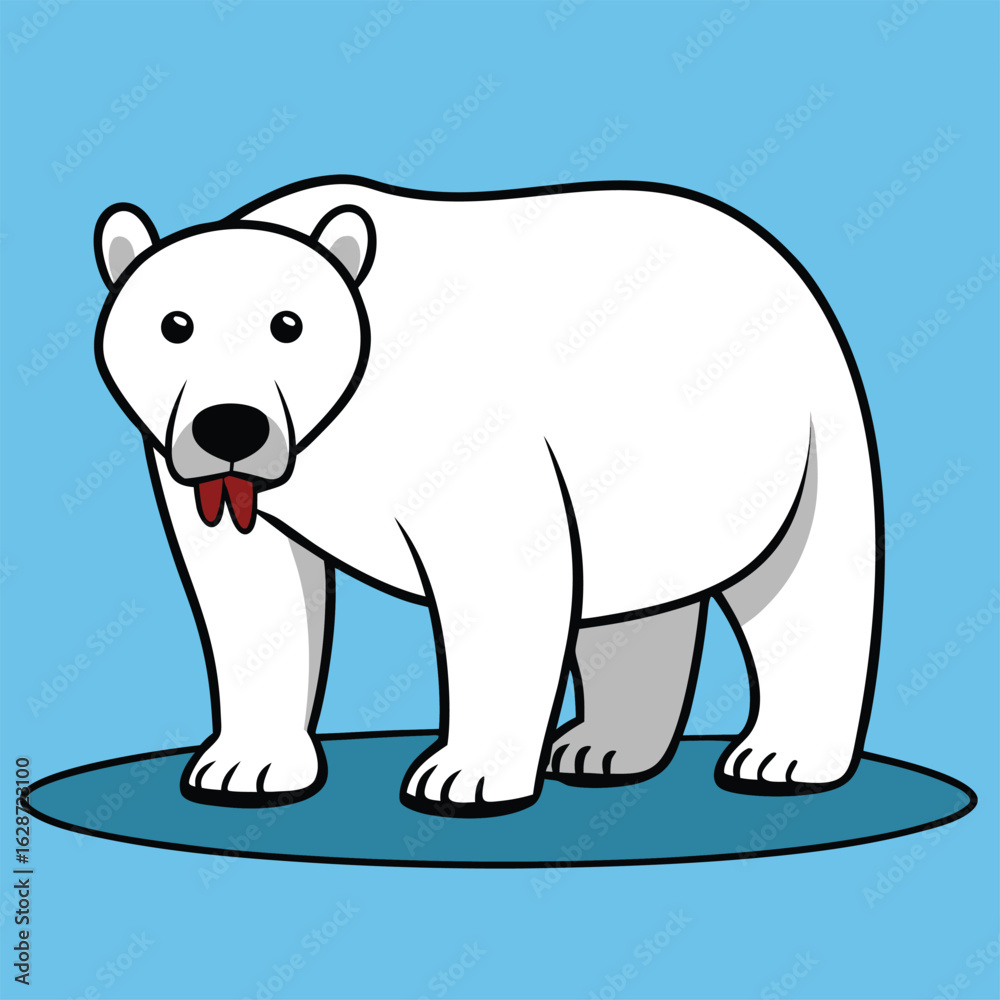 Fototapeta premium Cartoon polar bear vector