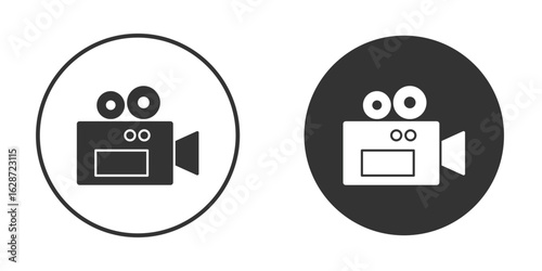 Video camera icon for your web mobile application design. Modern flat.
