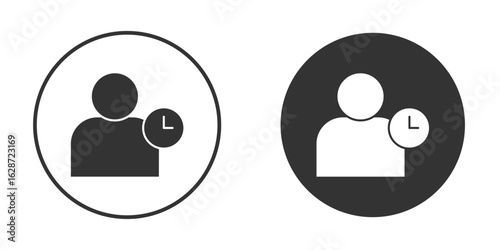 User time icon for your web mobile application design. Modern flat.