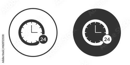 Time twenty four icon for your web mobile application design. Modern flat.