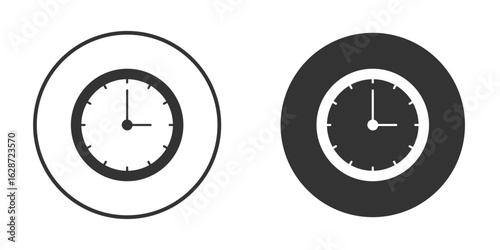 Time clock icon for your web mobile application design. Modern flat.