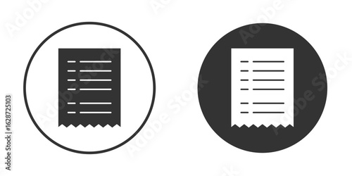 Receipt icon for your web mobile application design. Modern flat.