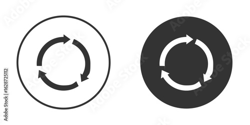Recycle icon for your web mobile application design. Modern flat.