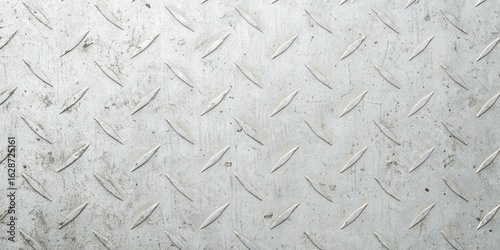 Diamond plate metal texture with a repeating pattern creates an industrial and durable background for various design and construction projects