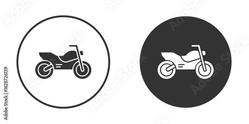 Motorcycle icon for your web mobile application design. Modern flat.